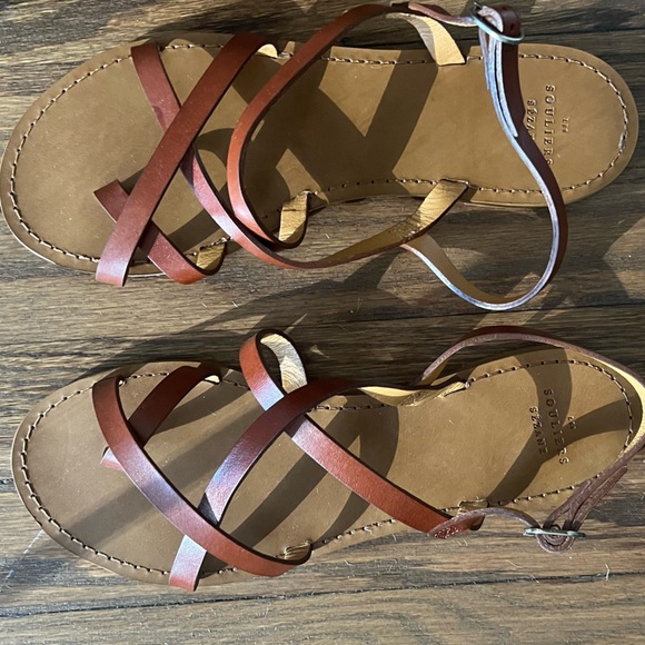 Sezane Adeline Low Sandals (Brown) - Picture 5 of 8